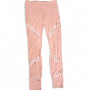 Alo‎ Yoga Pink High-Waist Moto Mesh Leggings, Women's Size M